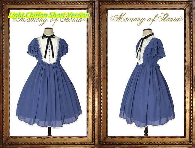 Memory of Floria~ Vintage Lolita OP Short/Long Version-Ready Made