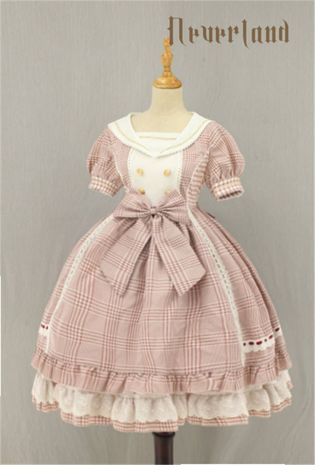 Not Stripe~ Sweet Gingham Lolita OP Dress off