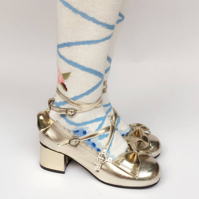 Coffee Bow Lolita Shoes