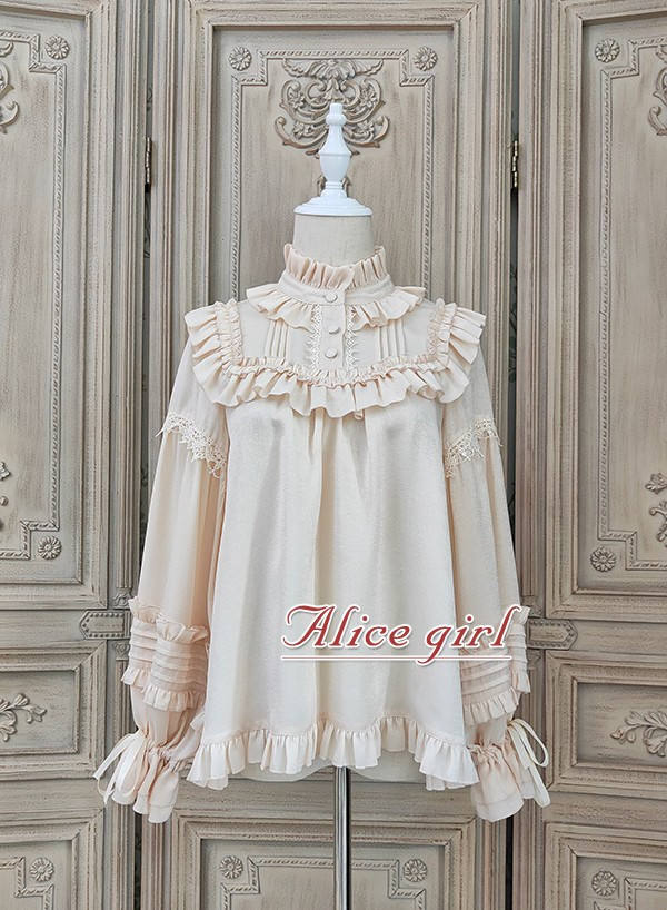 Alice Girl ~Gingham Teddy Vintage Velvet Lolita Blouse - Black Size L  In Stock