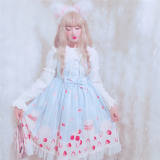 Strawberry Macaron~ Sweet  Lolita JSK -Ready Made