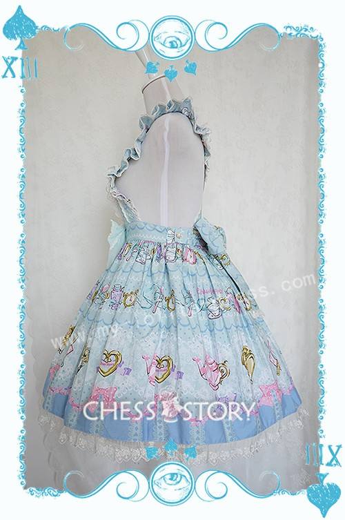 Chess Story Alice's Mad Tea Party Sweet Lolita Salopette
