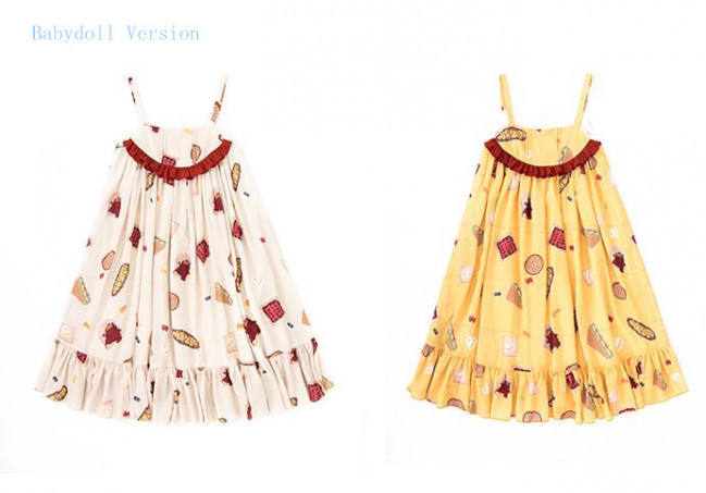 Remember To Eat Breakfast~ Sweet Lolita Jumper 2 Versions -Pre-order  Closed