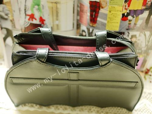 Bat Shape Black Lolita HandBag with Cross