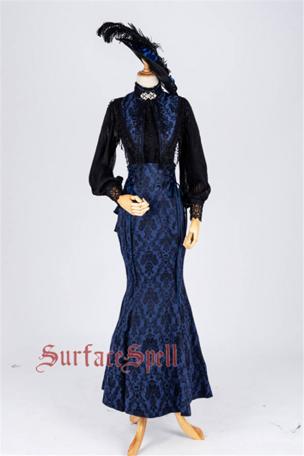 Surface Spell ~Nyx Gothic Lolita Fishtail Skirt Custom-tailor Available