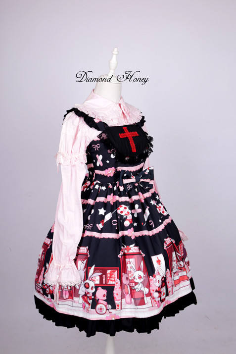 Doll Hospital~ Lolita Printed JSK Dress -out