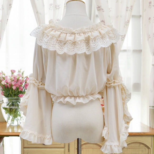 Chiffon Tailored Hime Sleeves Lolita Inner Blouse