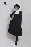Crow~ Square Collar Long Sleeves Gothic Lolita Coat/OP Long Version - Pre-order