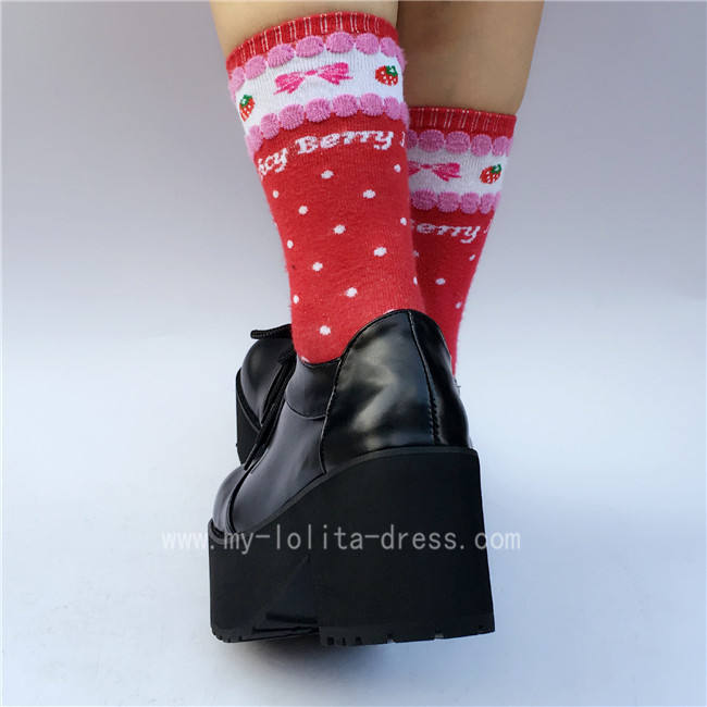 Gothic Black Lolita Heels Shoes with Platform