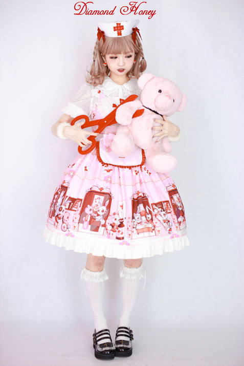 Doll Hospital~ Lolita Printed JSK Dress -out