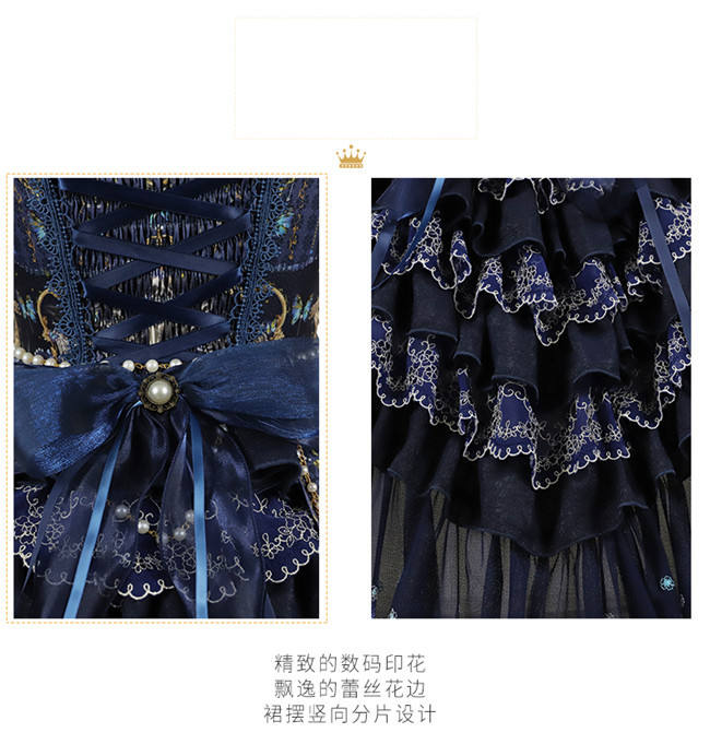 Dead Butterfly Movement ~Luxury Gothic Lolita JSK + Hand Cuffs -Pre-order
