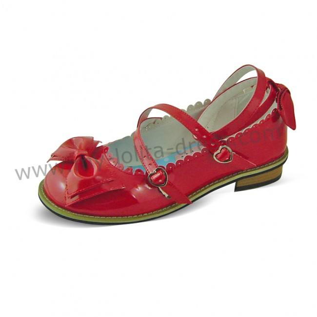 Classic Tea Party Shoes Purple Bow Lolita