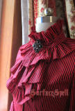 Gothic Red High Collar Lolita Blouse