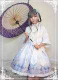 Hyakki Yakō Yuki-onna***  Lolita Printed Haori + Skirt