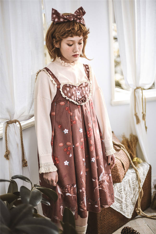 Berries Deer~ Sweet Lolita OP/JSK -Pre-order Closed