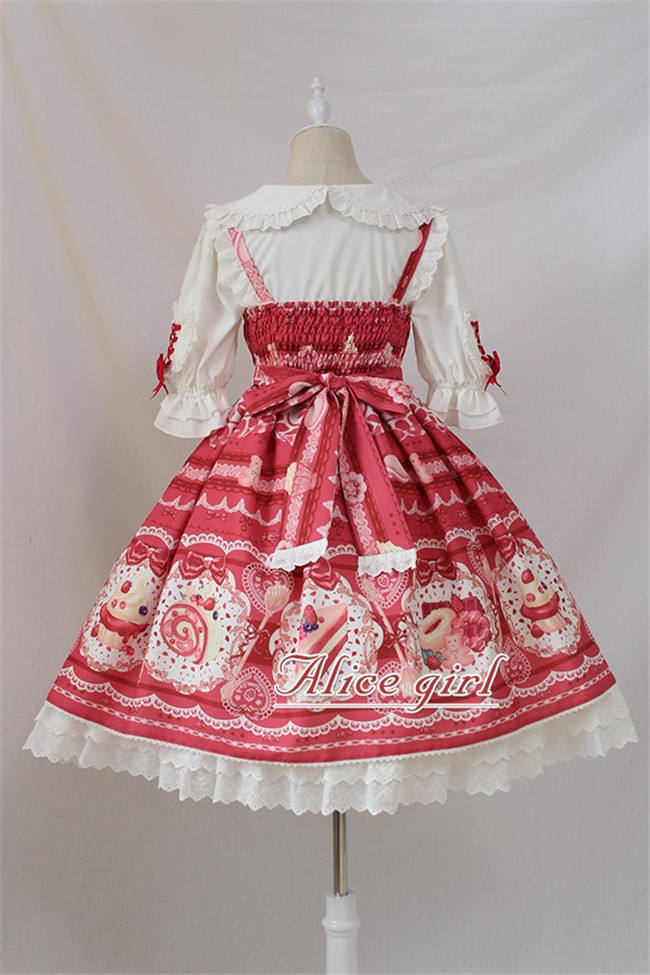 Dessert Chef~ Sweet Lolita JSK With Detachable Apron -Ready Made Light Blue Size S - In Stock