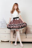Sweet Chocolates Printed Lolita Pleated Skirt