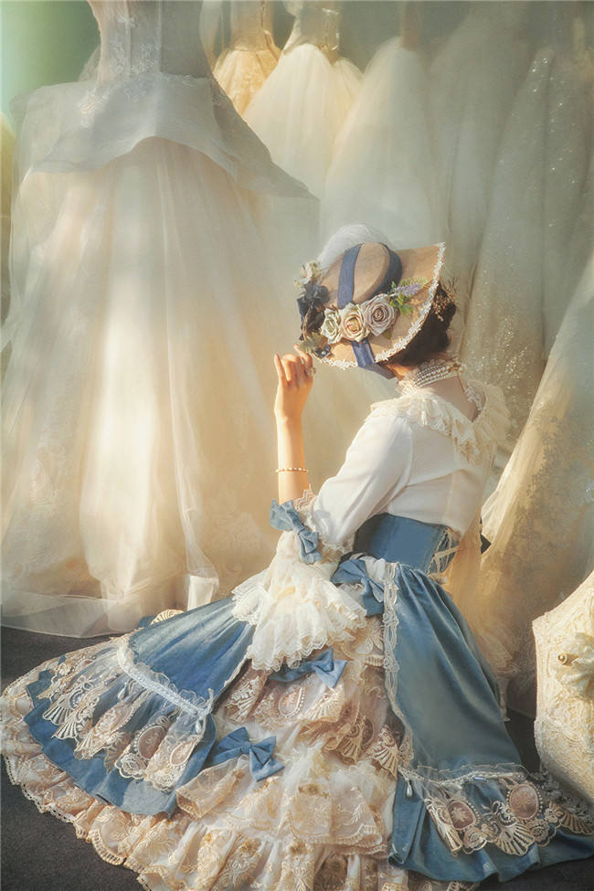 Miss Point ~ Elizabeth~ Elegant Lolita Fishbone Skirt Tea Party Version -Custom Tailor Available