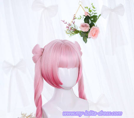 Small Fu Butterfly~Long Curls Two Ponytails Lolita Wig