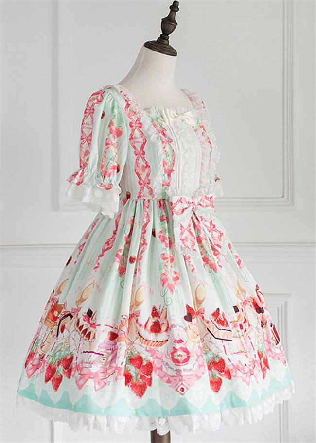 Strawberry Feast- Sweet Lolita OP Dress