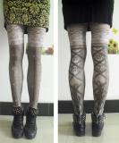 Girl's Beautiful Lolita Tights with Lace Up Design