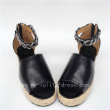 Black Matte Lolita High Platform Shoes