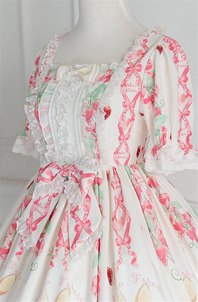 Strawberry Feast- Sweet Lolita OP Dress