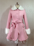 Princess Faith Victoria Rococo Plaid Wool Lolita Long Coat and Cape out