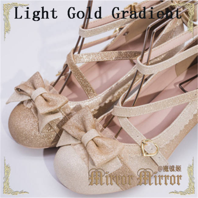 Falling Stars~ Sweet Bows Lolita 2.5cm Heels Shoes -Ready Made