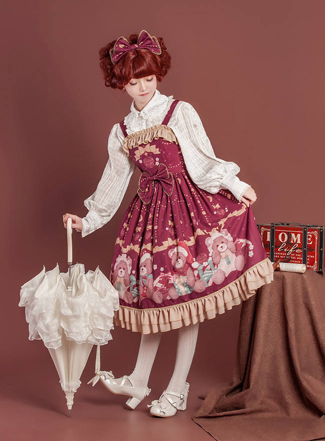 Gift Box Bear~ 2018 New Arrival Sweet Lolita Jumper