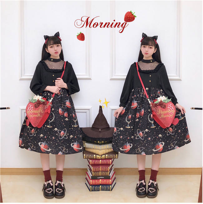 A Strawberry~Sweet Bows Lolita cross bag -Ready Made