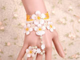 White Lace Vintage Flower Lolita Bracelet off-out