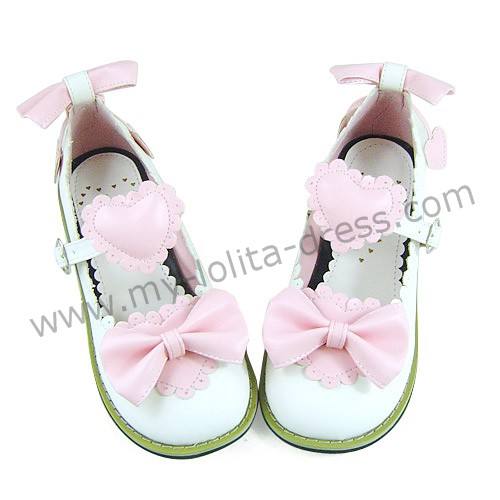 Bows Hearts Girls Lolita Shoes