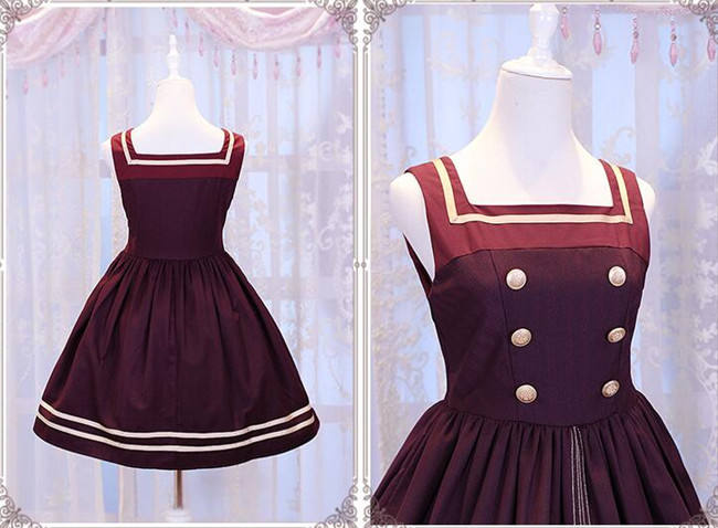 Magic Music School~ College Style Bass Embroidery Lolita JSK Dress