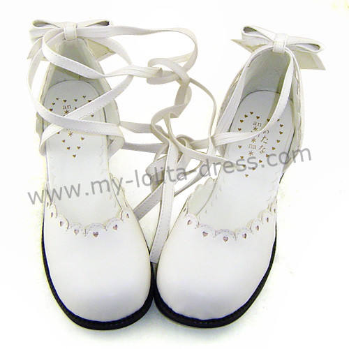 White Classic Lolita Sandals
