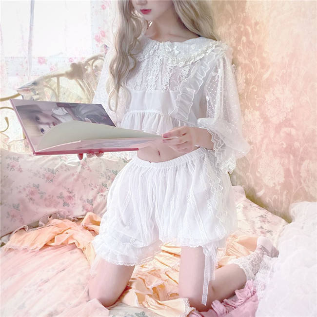 Summer Lace Chiffon Lolita Bloomer -Ready Made