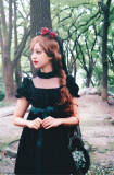Josephine~ Gothic Chiffon Lolita High Waist Jumper Green XL - In Stock