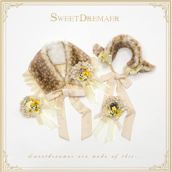 Christmas Deer Theme Fur Collar & Headband