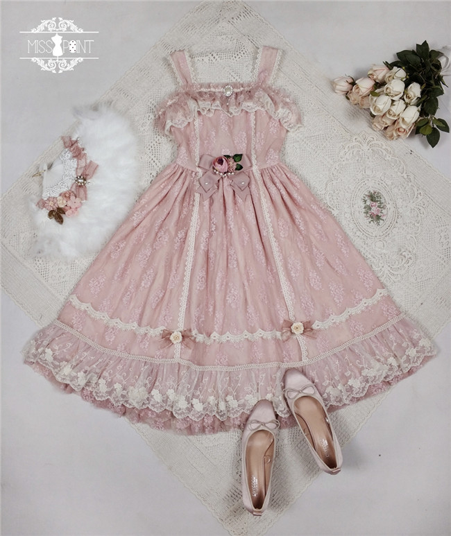 売り正規店 Angelic Pretty vintage tulle ピンクJSK - ワンピース