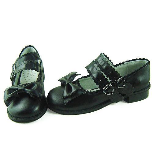 Cute Bow Low Heels Lolita Shoes