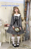 Winter of Caroline~Check Wool Lolita Babydoll OP -Ready Made-OUT