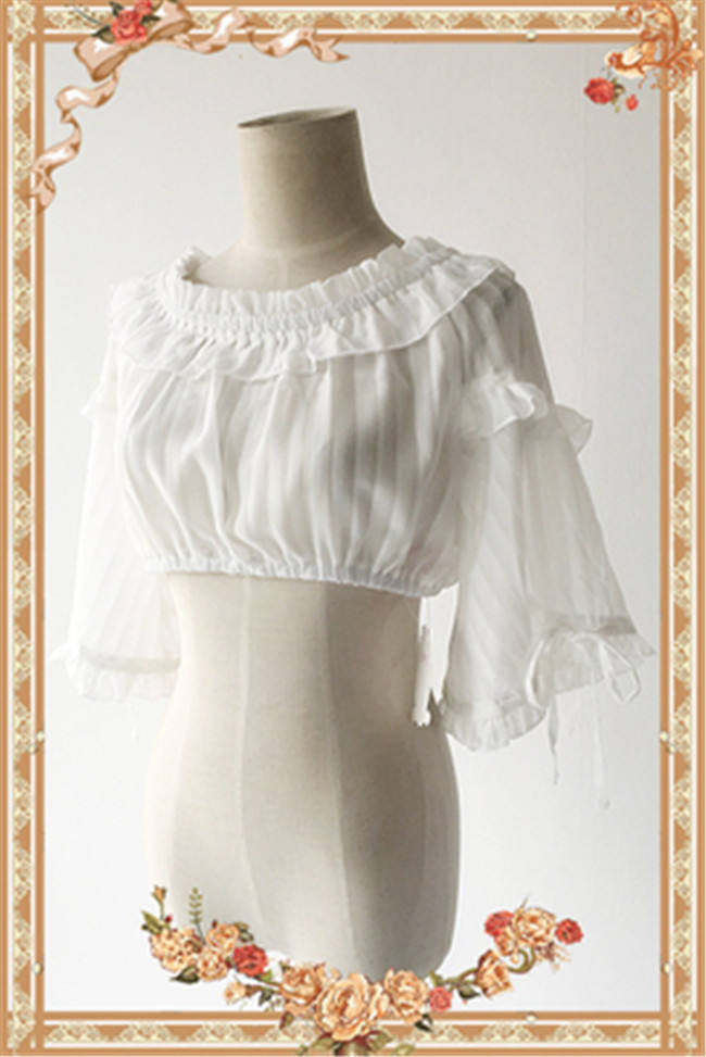 Maid's room~ Sweet Printed JSK Dress+Headbow -Ready In Stock