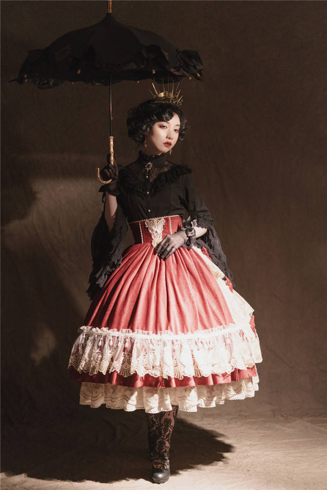 Miss Point ~ Elizabeth~ Elegant Lolita Fishbone Skirt Tea Party Version -Custom Tailor Available