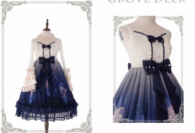 Grove Deer ~Stardust~ Lolita JSK + Capelet Set -Pre-order Closed