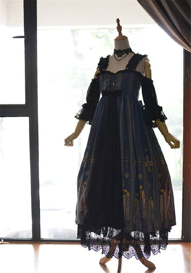 Byzantium~ Elegant Lolita JSK Dress with Front Open Design