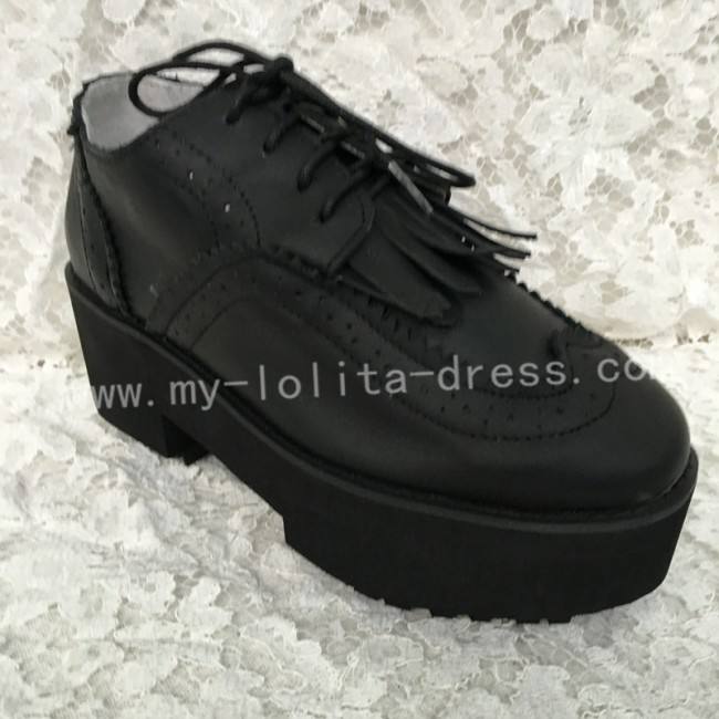 Gothic Matte Black Loita High Platform