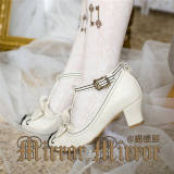 Mirror Mirror -Memorial song- Violin Embroidery Lolita Shoes - In Stock