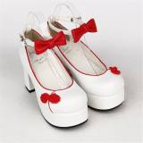 Angelic Imprint- Elegant Bow Embroidery Round/Square Heels Qi Lolita Shoes