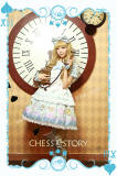 Chess Story Alice's Mad Tea Party Sweet Lolita OP Dress + Apron Set