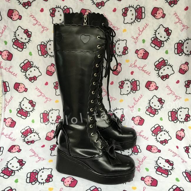 Sweet Pink Bows Lolita Boots